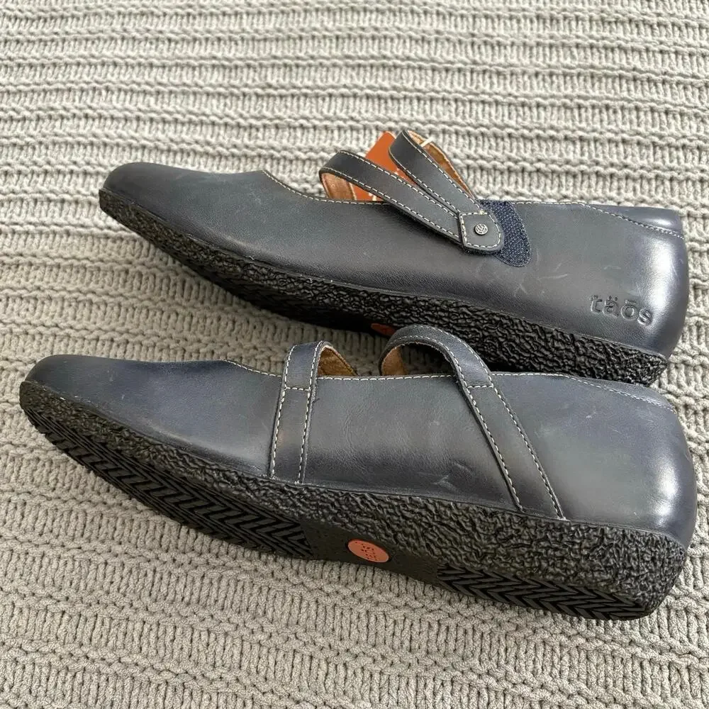 Taos Banter Mary Jane Flat Navy Women’s Size 9 Cottagecore Balletcore Minimalist